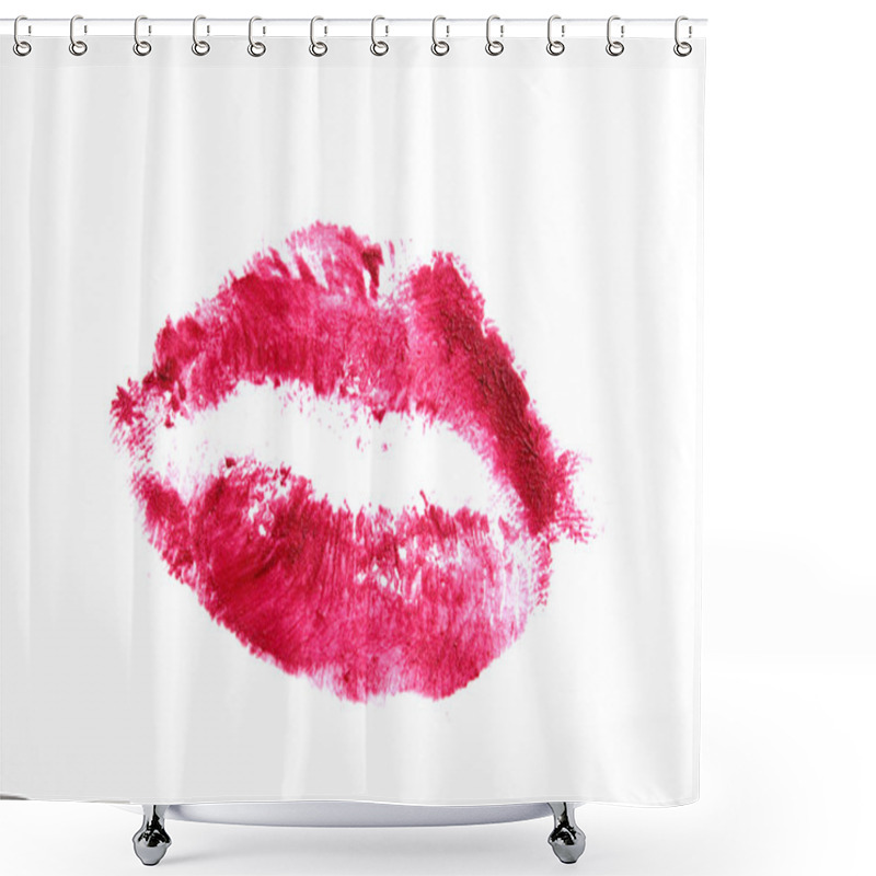 Personality  Heart-shaped Lips On A White Background Shower Curtains