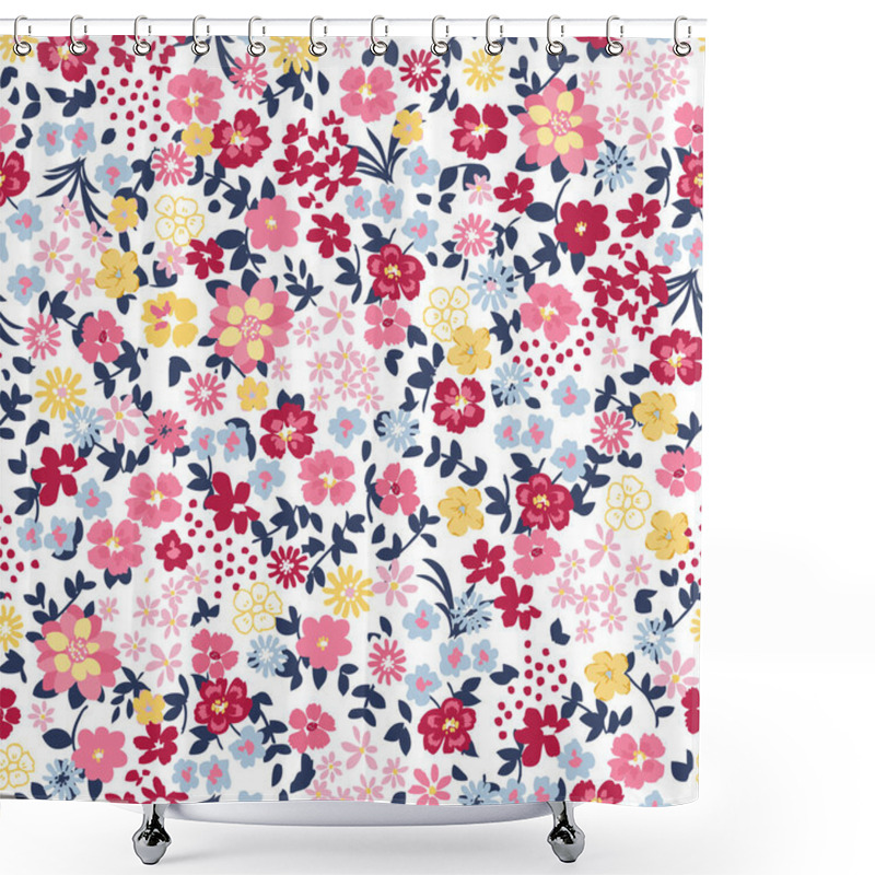 Personality  COLOURFUL CUTE DITSY FLORAL SEAMLESS PATTERN Shower Curtains