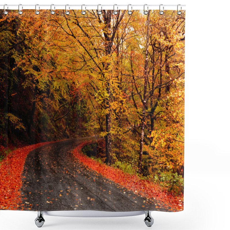 Personality  Autumn Landscape Shower Curtains