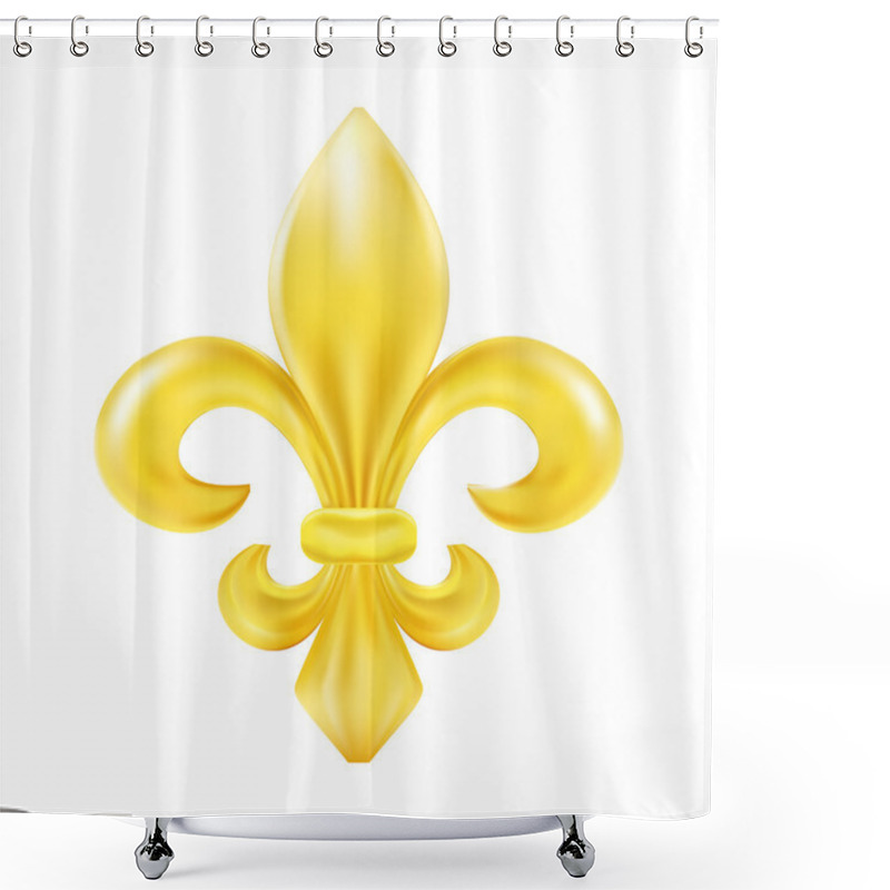 Personality  Golden Fleur-de-lis Decorative Design Shower Curtains