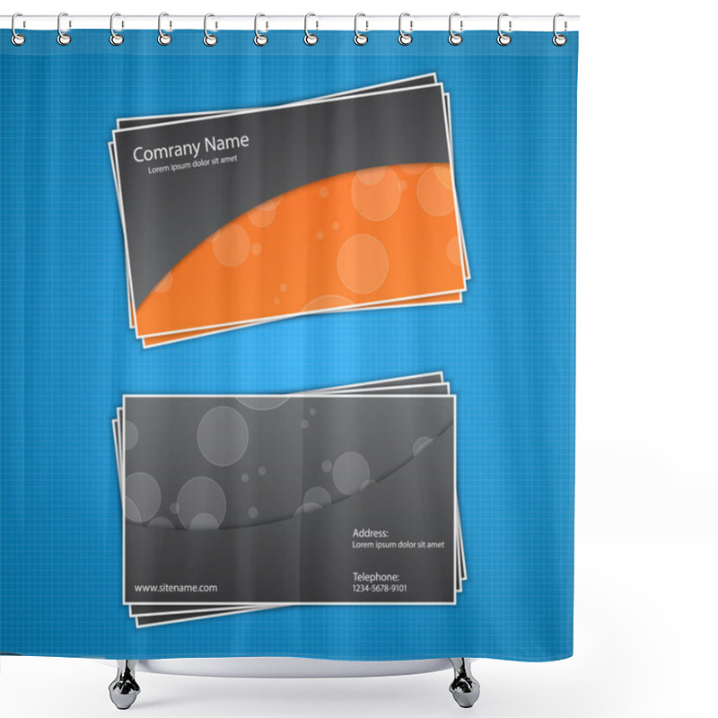 Personality  Vector Business Card, Vector Illustration Shower Curtains