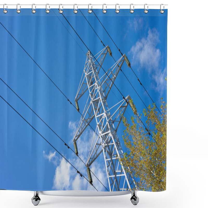 Personality  Structure For Holding Wires - Ground Wire Overhead Power Lines And Fiber-optic Communication Line At A Predetermined Distance From The Ground And From Each Other. Shower Curtains