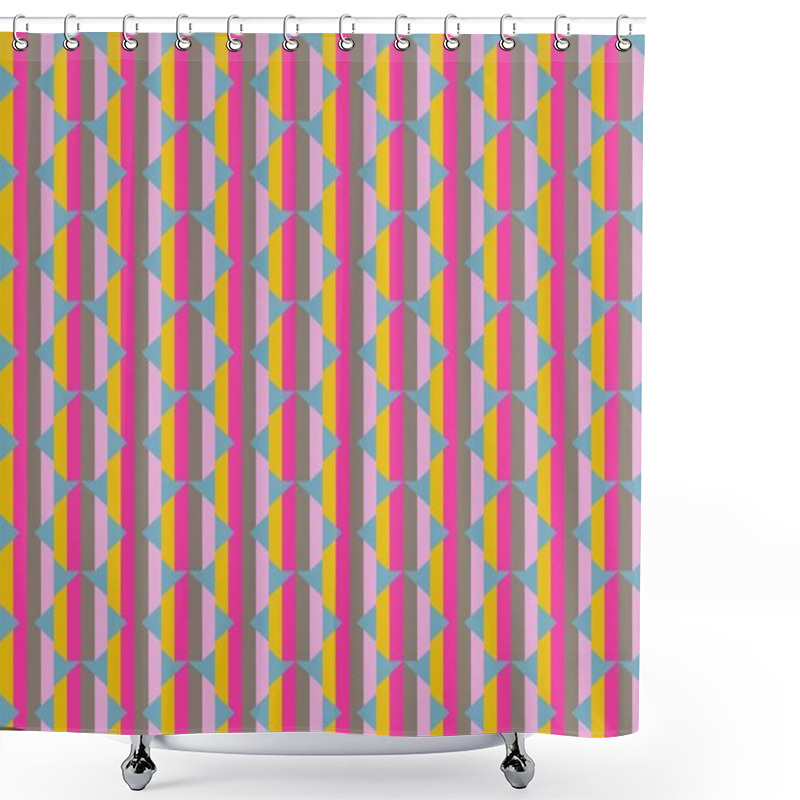 Personality  Seamless Abstract Background With Geometric Elements Shower Curtains