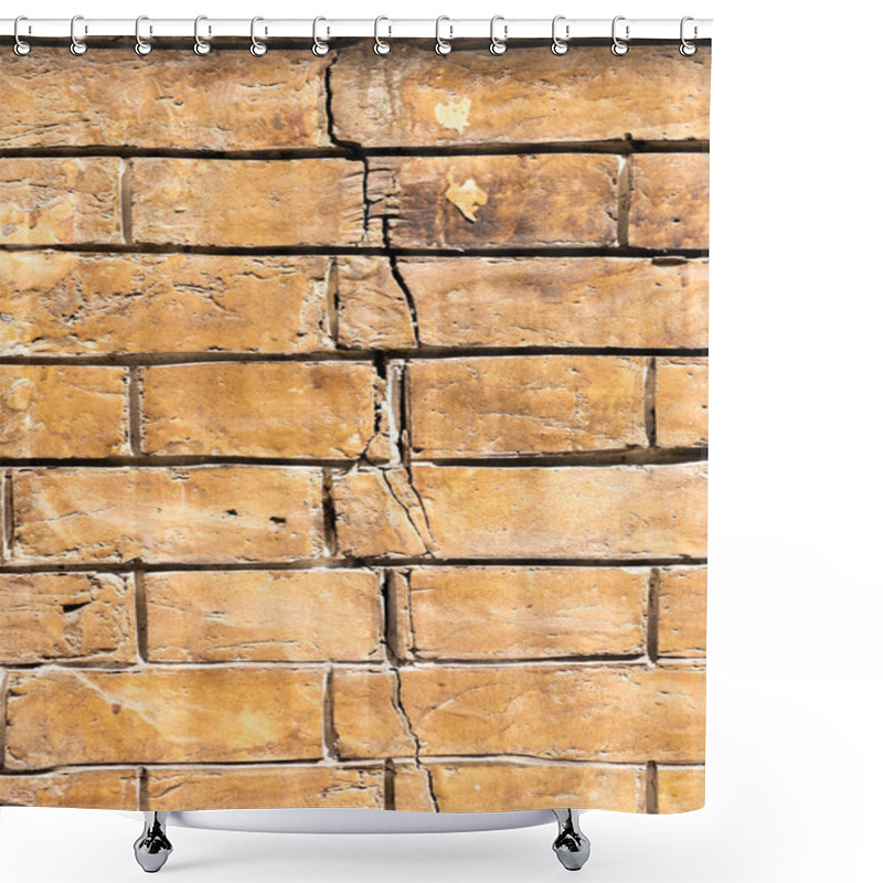 Personality  Old Brown Brick Wall Textured Background  Shower Curtains