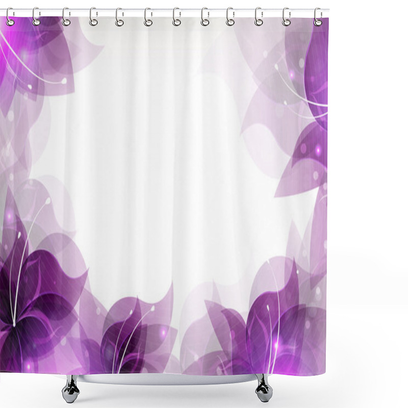 Personality  Lilac Flowers Background Shower Curtains