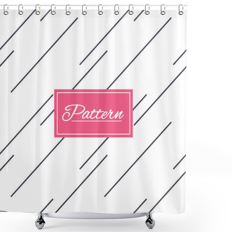 Personality  Diagonal Stripped Geometric Seamless Pattern. Shower Curtains