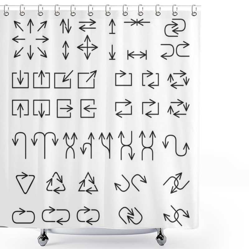 Personality  Set Of Silhouettes Arrows. Shower Curtains