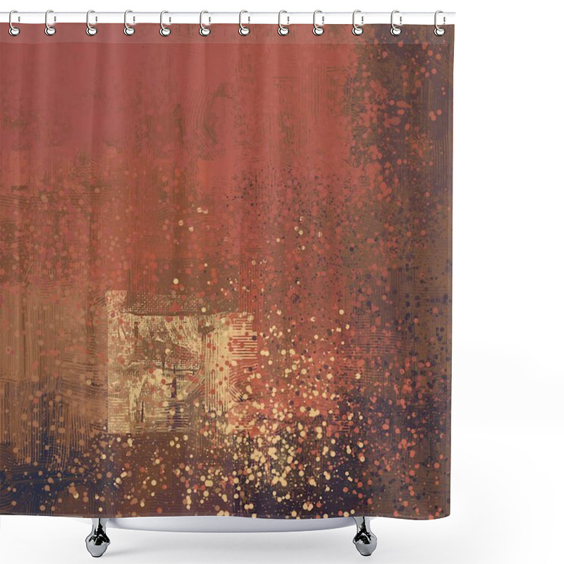 Personality  Grunge Background With Space For Text Or Image Shower Curtains