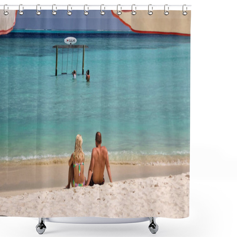 Personality  Paradise Maldives, Not Only White Beaches And Turquoise Water, Male, Maafushi And Gulhi Island Shower Curtains