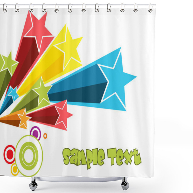 Personality  Abstract Background With Star Shower Curtains