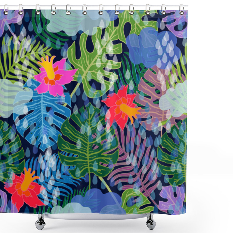 Personality  Rain In Tropical Forest.  Shower Curtains