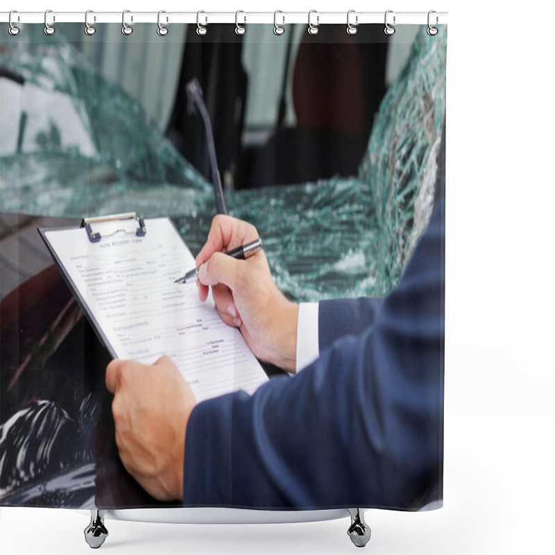 Personality  Damaged Car Shower Curtains