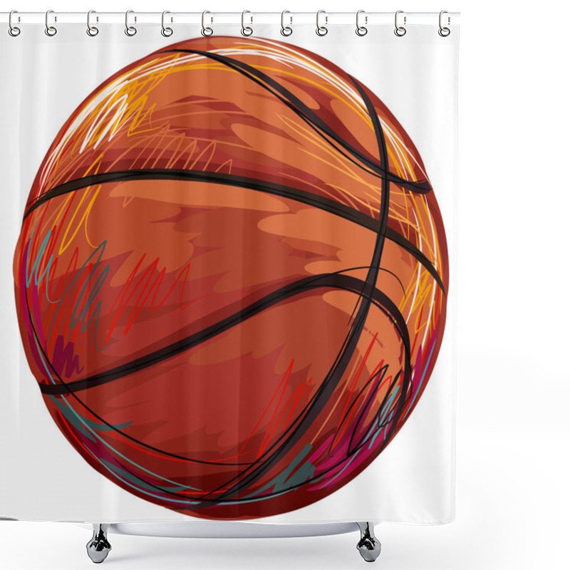 Personality  Basketball Ball Shower Curtains