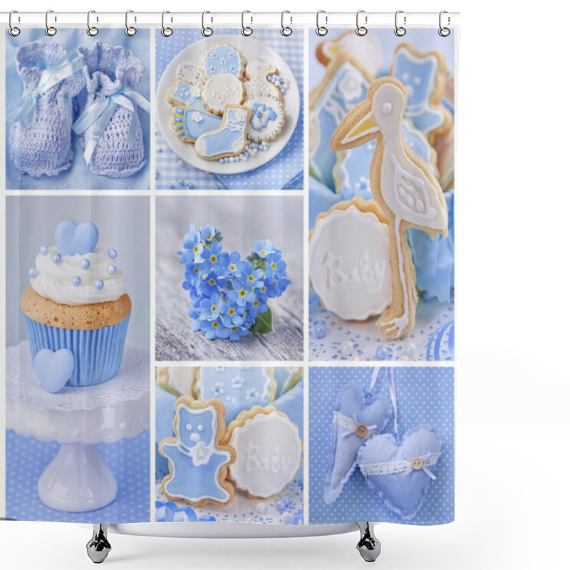 Personality  Baby Collage Shower Curtains