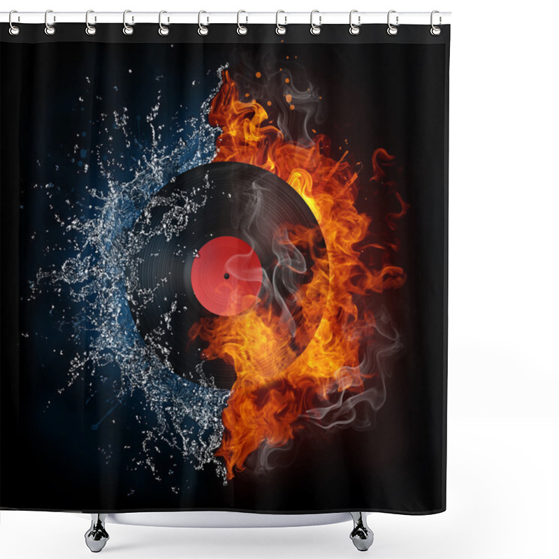 Personality  Record Shower Curtains