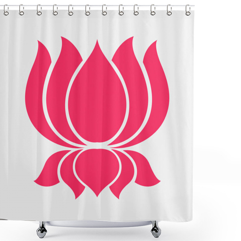 Personality  Pink Lotus Vector Shower Curtains