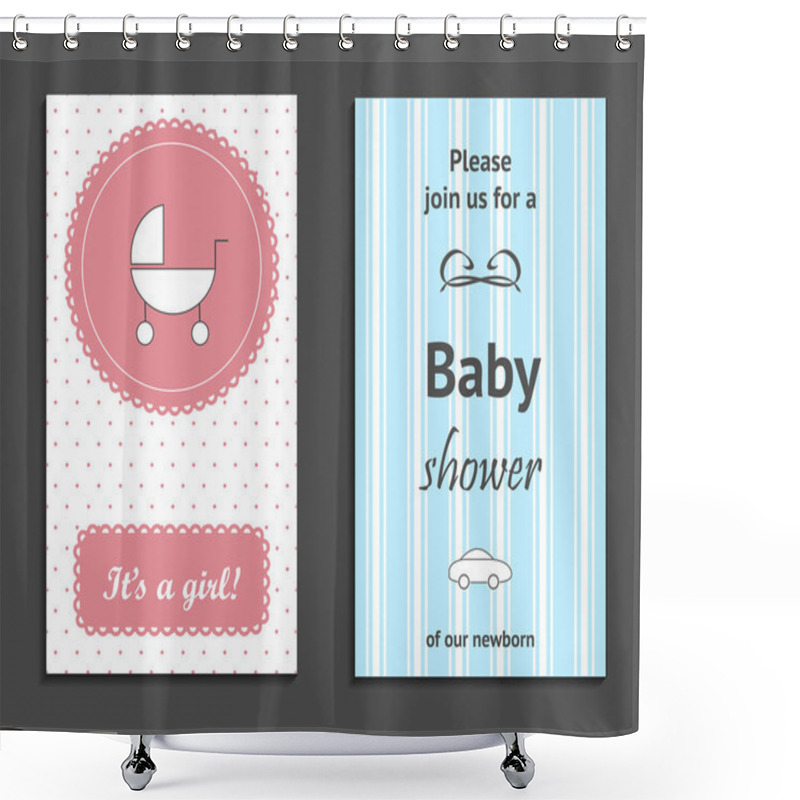 Personality  Baby Shower Invitation Shower Curtains