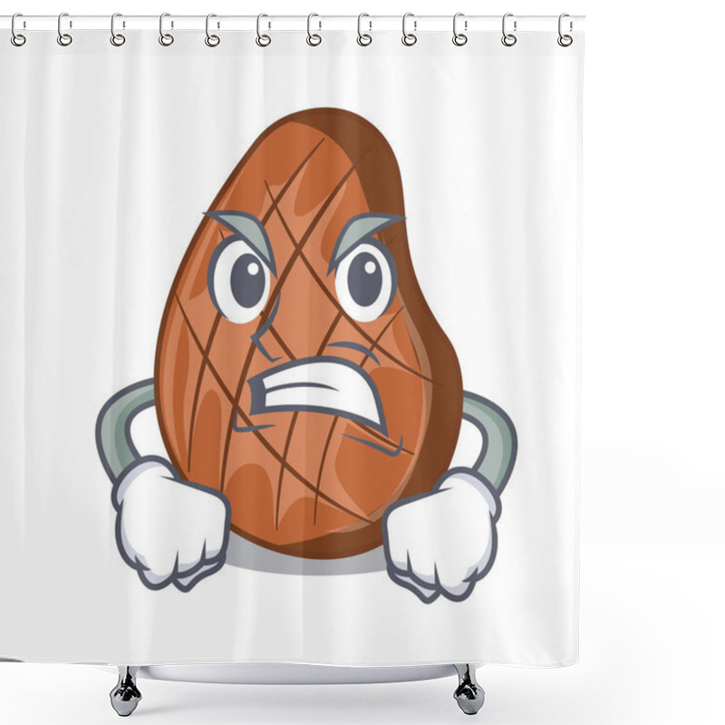 Personality  Angry Cooked Grilled Beef Steaks In Cartoon Kitchen Vector Illustration Shower Curtains