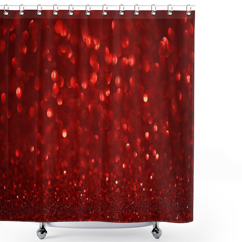 Personality  Shiny Red Bokeh Background Shower Curtains