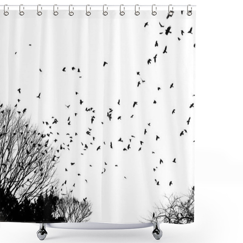 Personality  There Are Birds On The Branches Shower Curtains