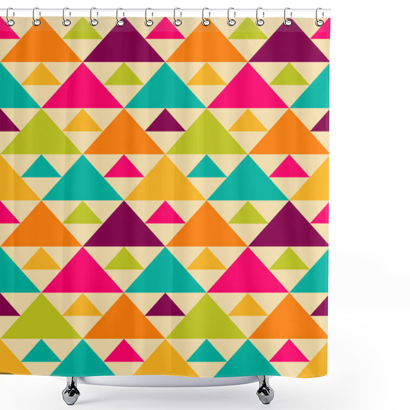 Personality  Bright Retro Vector Seamless Pattern.  Shower Curtains