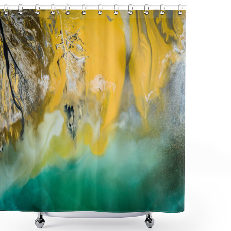 Personality  Aerial View Of Surrealistic Industrial Place. Human Impact On Th Shower Curtains