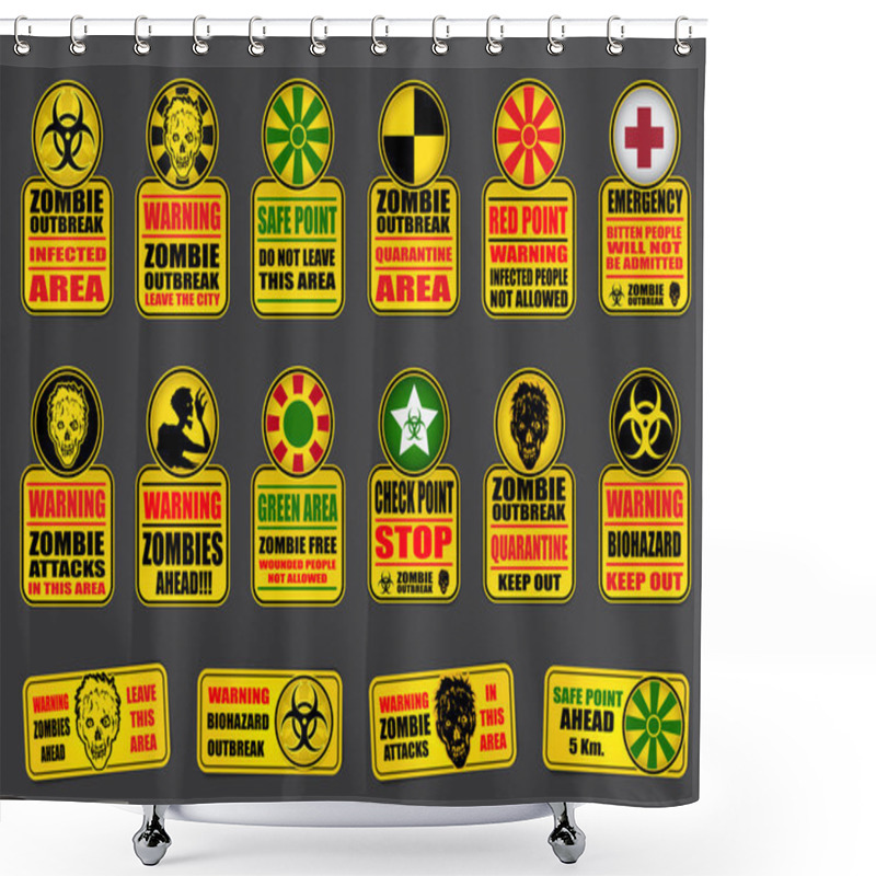 Personality  Zombie Apocalypse Shower Curtains