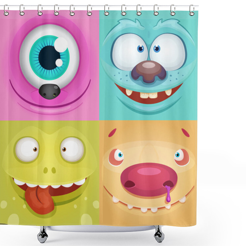 Personality  Monsters Shower Curtains