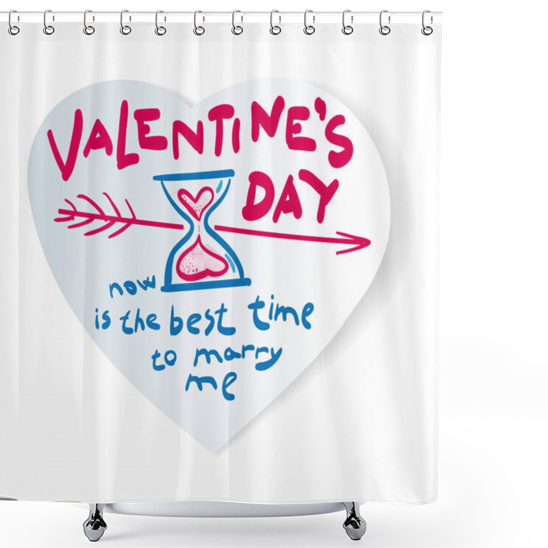 Personality  Print Valentine's Day Card Shower Curtains