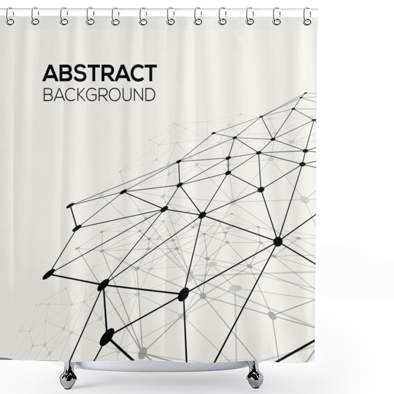 Personality  Molecule And Communication Background Shower Curtains