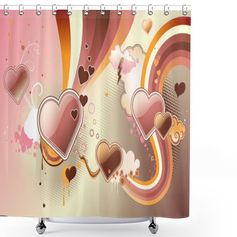 Personality  Funky Abstract Background Shower Curtains