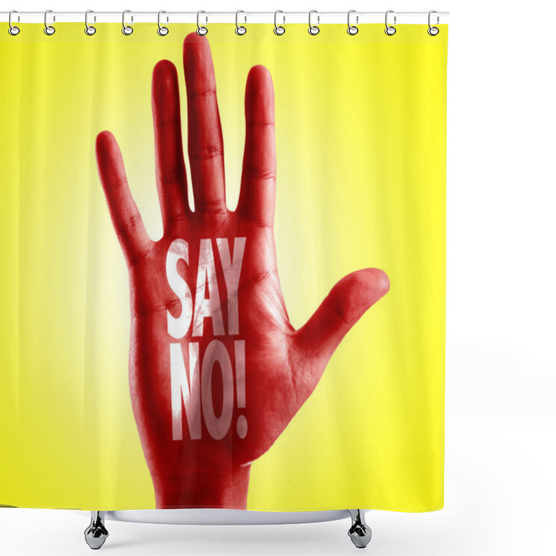 Personality  Say No! Written On Hand Shower Curtains