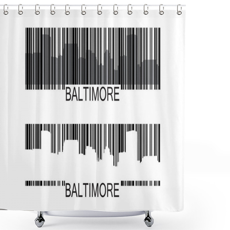 Personality  Baltimore Barcode Shower Curtains