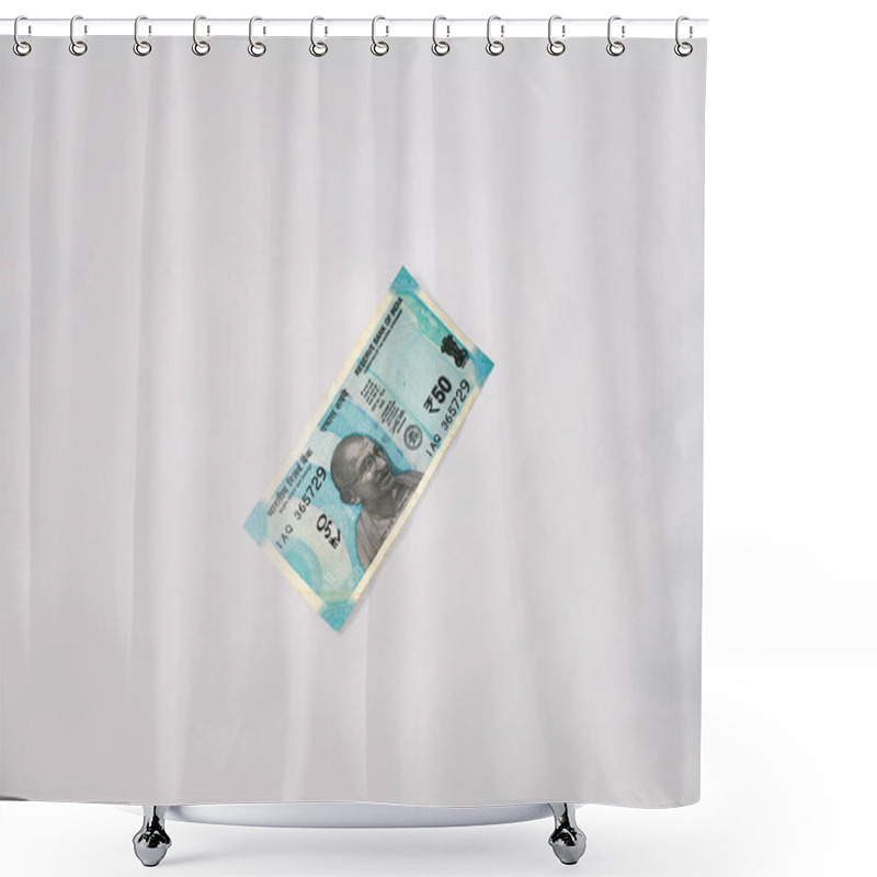 Personality  New Indian Fifty Rupee Currency Note Shower Curtains