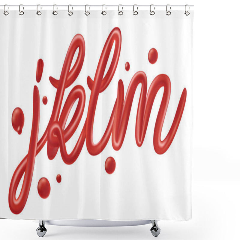 Personality  Tomato Ketchup Font Set  Shower Curtains