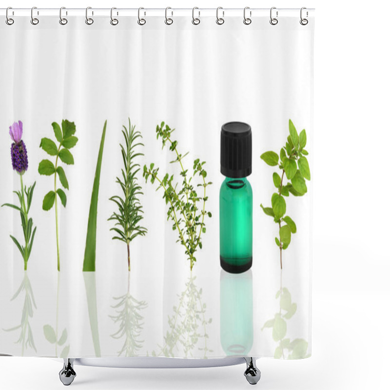 Personality  Medicinal And Culinary Herbs Shower Curtains