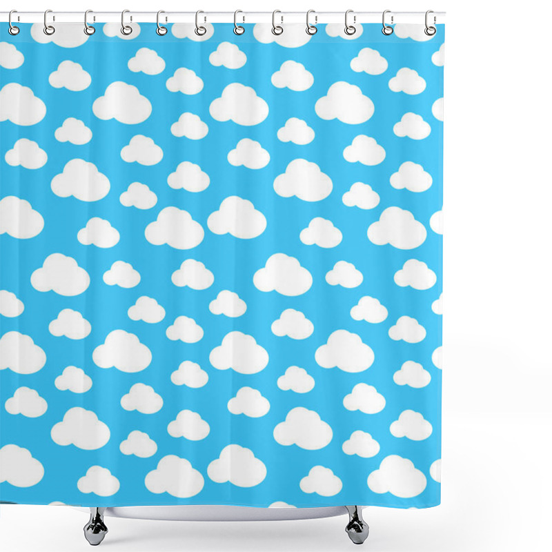 Personality  Clouds Seamless Pattern Decor Shower Curtains