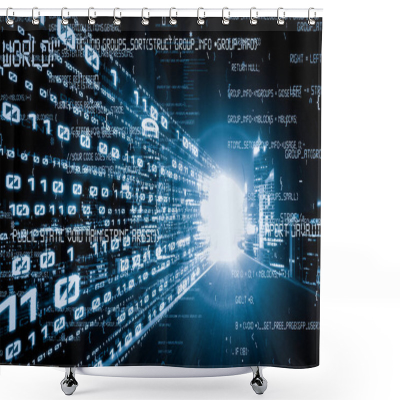 Personality  Software Development, Application Programming Code And Tacit Computer Coding Shower Curtains