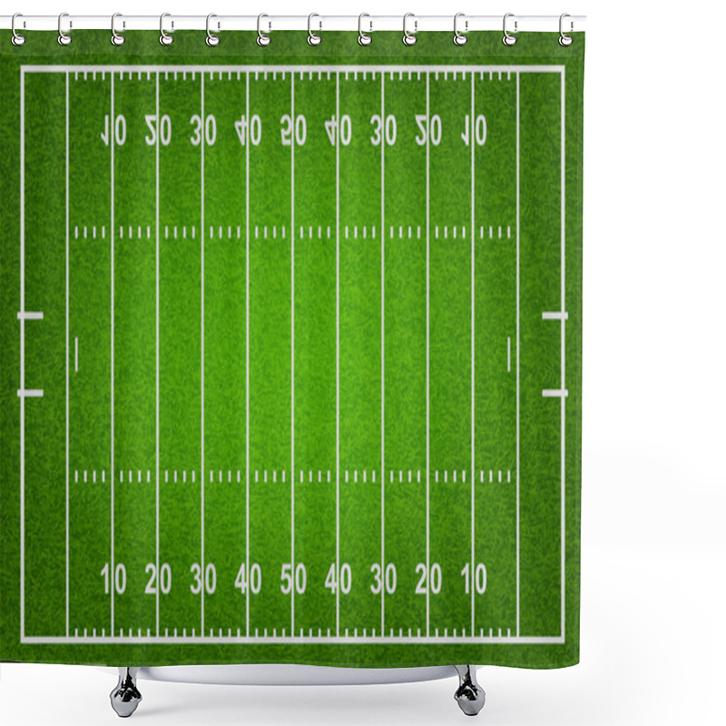 Personality  American Football Field. Vector Illustration. Shower Curtains