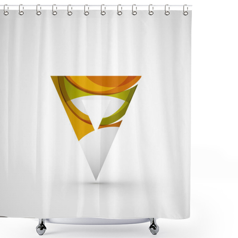 Personality  Abstract Geometric Company Logo Triangle, Arrow Shower Curtains