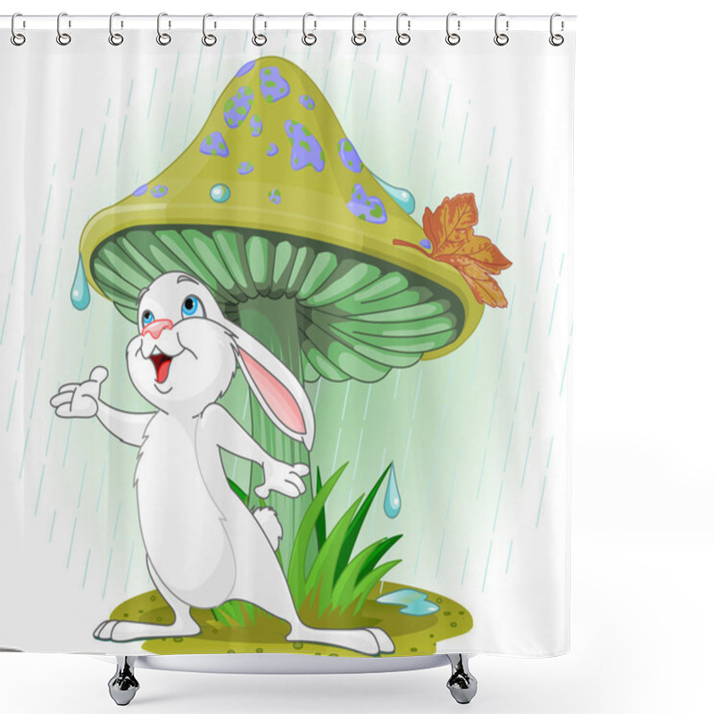 Personality  Mushroom Rabbit Shower Curtains