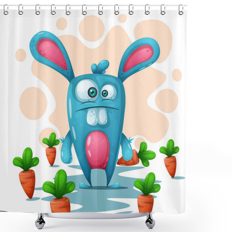 Personality  Crazy Carrot With Orange Carrot. Shower Curtains