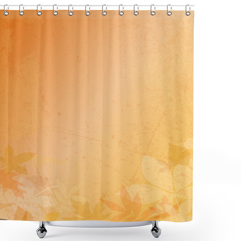 Personality  Vertical Background Autumn Paper Leaves And Scratches Shower Curtains