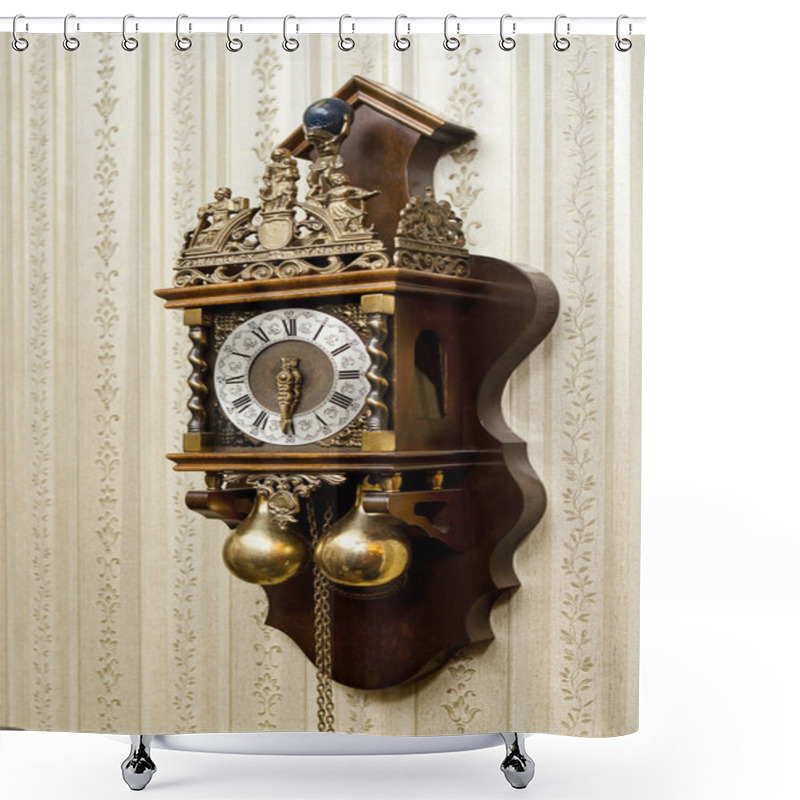 Personality  Antique Clock Shower Curtains