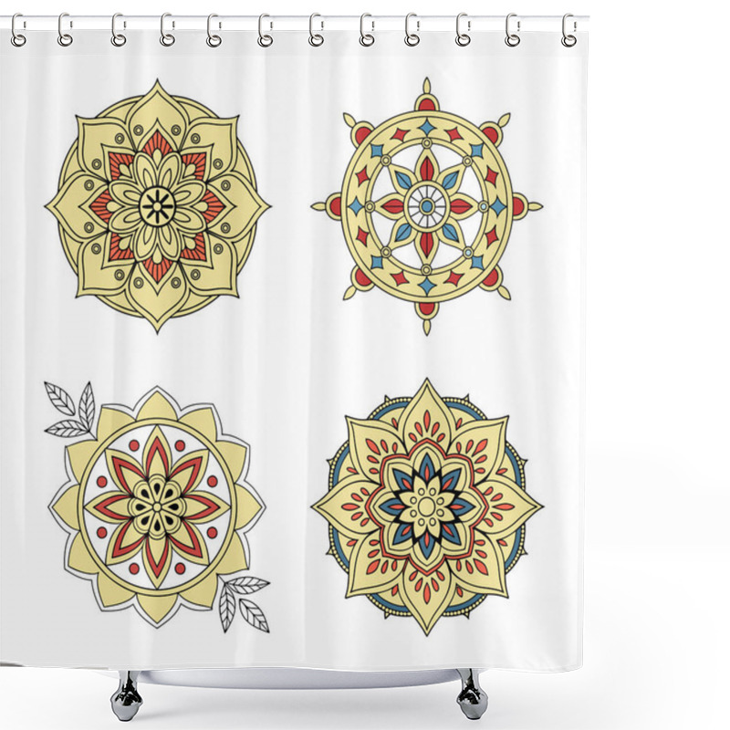 Personality  Indian Traditional Mandala Artwork. Perfect For Use In Creative Projects, Including Wall Art, Tattoos, Yoga-themed Designs, Meditation Visuals, And Digital Or Print Publications. Shower Curtains