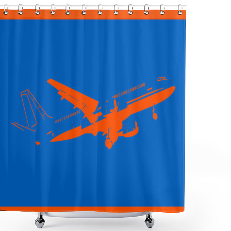 Personality  Pop Art. Plane Shower Curtains