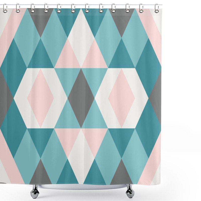 Personality  Abstract Geometrical Pattern Shower Curtains