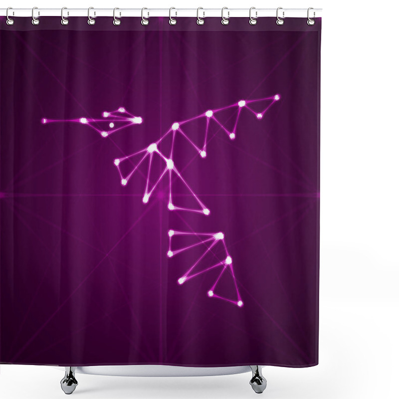 Personality  Abstract Hummingbird Illustration Shower Curtains