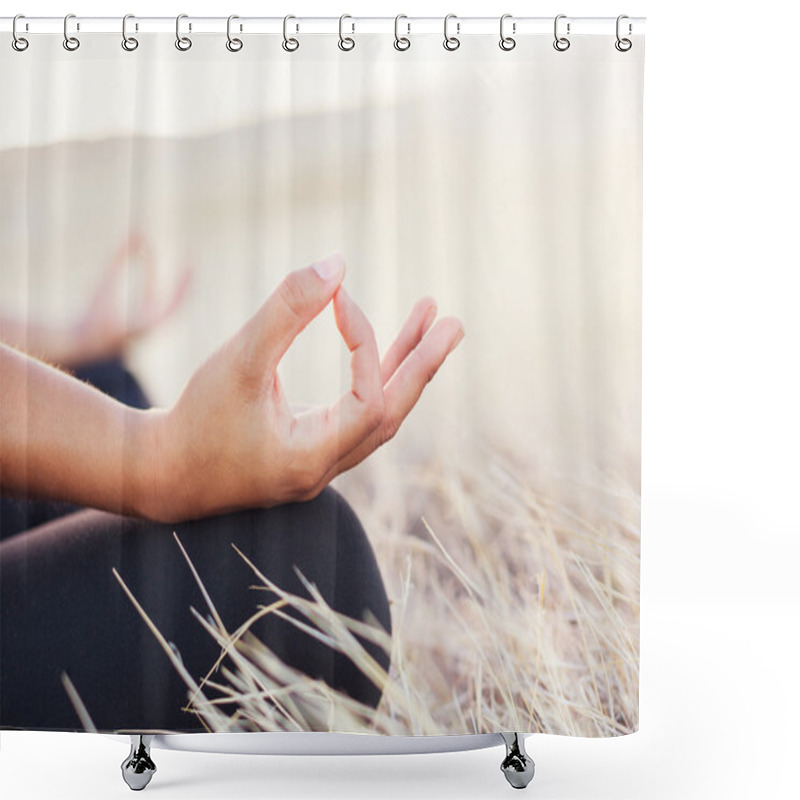 Personality  Yoga Woman Meditation Shower Curtains