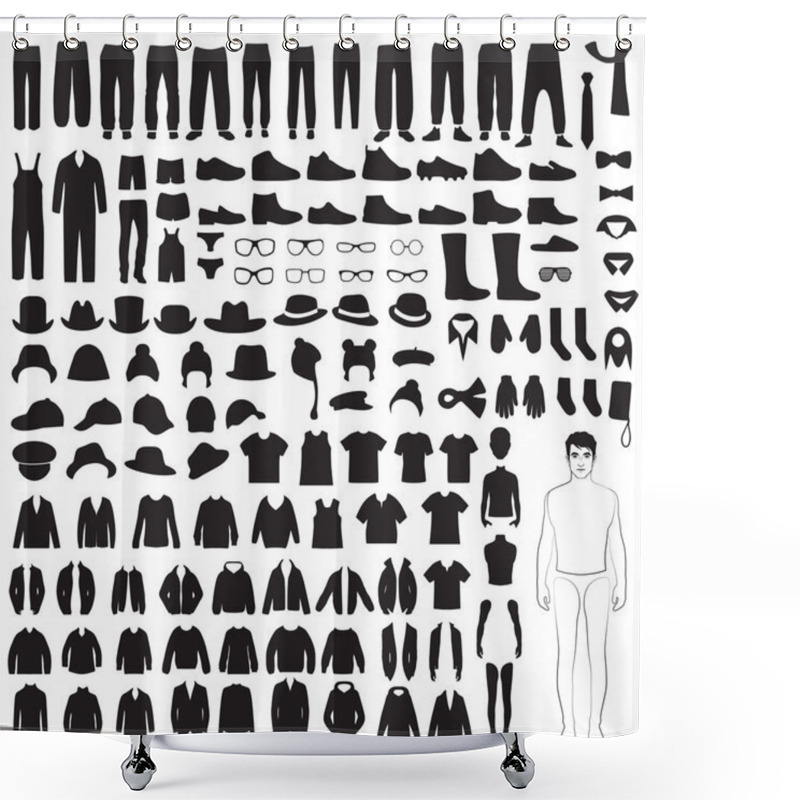 Personality  Man Fashion Icons Shower Curtains